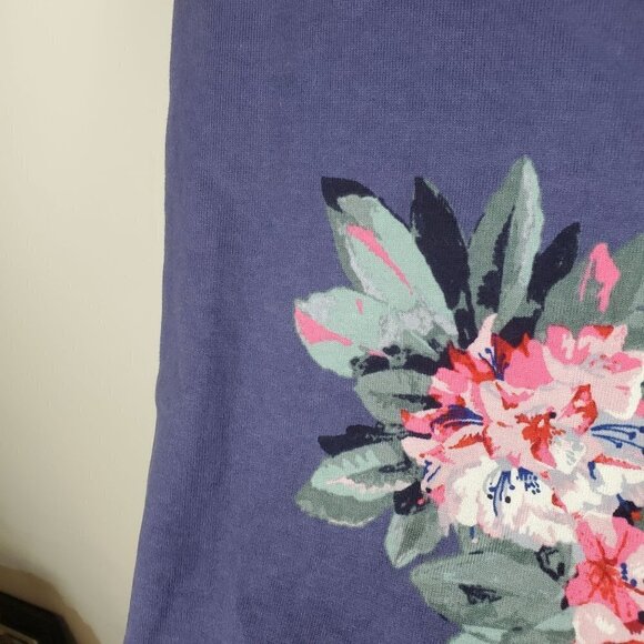Joules‎ 2 Purple Floral Knit Short Sleeve Dress - Picture 7 of 9